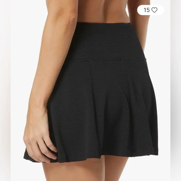 Beach House Pique Solid Black Olivia Princess Seam Swim Skort size 10 - Picture 2 of 12